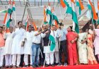 उप मुख्यमंत्री श्री साव तिरंगा यात्रा में हुए शामिल, ढाई किमी निकाली गई पैदल रैली