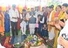 उप मुख्यमंत्री  अरुण साव महारुद्राभिषेक में हुए शामिल