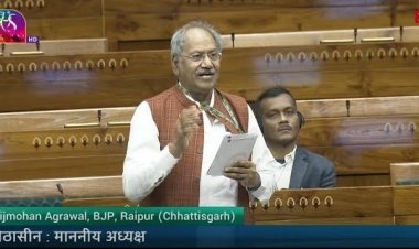 सांसद बृजमोहन अग्रवाल ने लोकसभा में उठाई छत्तीसगढ़ के बुनकरों की आवाज; केंद्र ने बताई भारत टेक्स 2026 की बड़ी उपलब्धियां