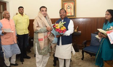 बलरामपुर और रामानुजगंज को जल्द मिलेगा बायपास की सौगात...मंत्री रामविचार नेताम ने केंद्रीय परिवहन मंत्री  नितिन गडकरी से दिल्ली में की सौजन्य मुलाकात