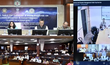 बाढ़ आपदा से निपटने की तैयारियों को मजबूत करने राज्य स्तरीय टेबल टॉप एक्सरसाइज हुई आयोजित