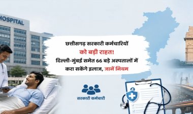 छत्तीसगढ़ सरकारी कर्मचारियों को बड़ी राहत! दिल्ली-मुंबई समेत 66 बड़े अस्पतालों में करा सकेंगे इलाज, जानें नियम