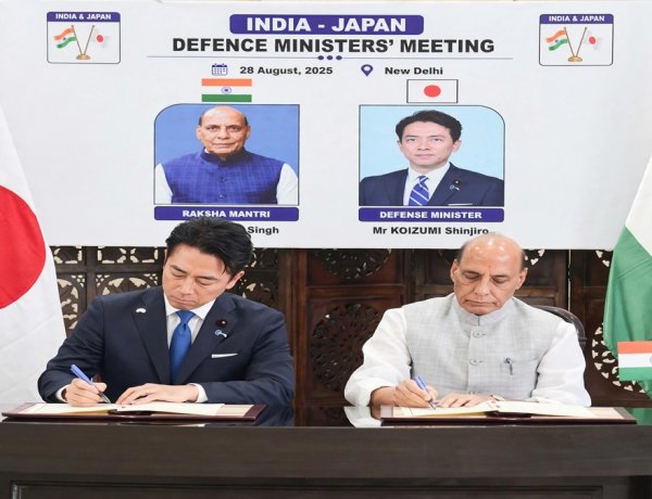 भारत-जापान के बीच समुद्री सुरक्षा सहयोग पर समझौता, रक्षा मंत्रियों ने किए हस्ताक्षर
