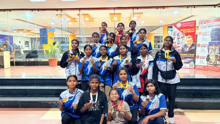 दन्तेवाड़ा : अंजनेय यूनिवर्सिटी में आयोजित राज्य स्तरीय प्रतियोगिता में जिले ने जीते 69 पदक