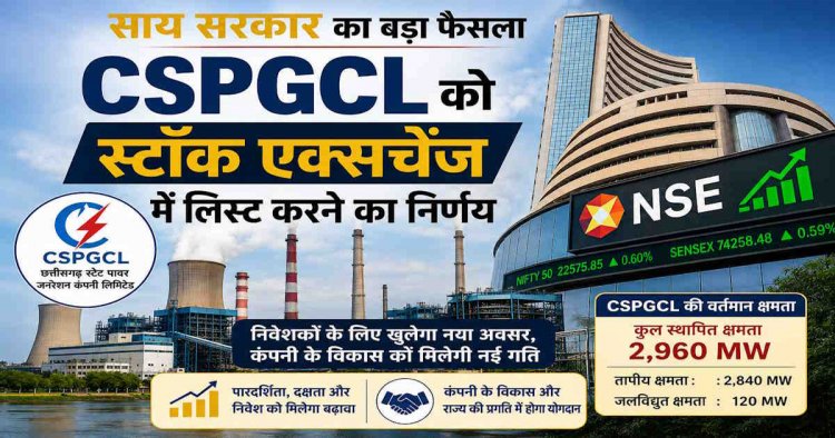CG- साय सरकार का बड़ा फैसला, CSPGCL की होगी शेयर बाजार में लिस्टिंग; 200 करोड़ रुपए के बॉन्ड होंगे जारी