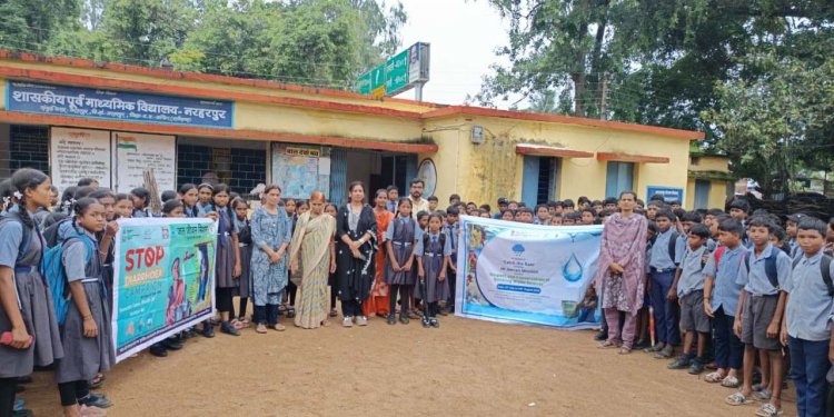 शासकीय स्कूल नरहरपुर में चलाया गया स्टॉप डायरिया कैम्पेन