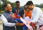 रायगढ़ पहुंचने पर मुख्यमंत्री  विष्णुदेव साय का हुआ भव्य स्वागत