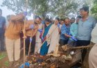 सेवा संकल्प अभियान के तहत बंधवा तालाब में स्वच्छता अभियान एवं वृक्षारोपण