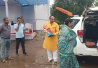सभापति सूर्यकान्त राठौड़ ने परिवारजनों सहित घर के गणपति की मूर्ति का महादेवघाट के समीप विसर्जन कुण्ड में  किया श्रद्धापूर्वक विसर्जन