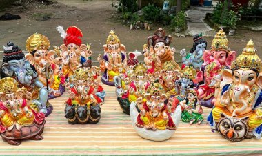आस्था के साथ पर्यावरण संरक्षण का संदेश दे रही बंदियों की गणेश प्रतिमाएं
