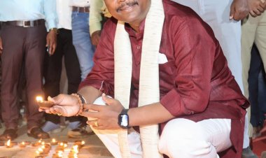 वन मंत्री केदार कश्यप ने गोठियारी तालाब में किया दीप प्रज्ज्वलन, जिलेभर में जले 1 लाख 28 हजार 633 दीप