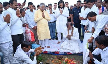 बोड़सरा धाम में 50 लाख रु से निर्मित मंगल भवन का भूमिपूजन, गुरु बालकदास साहेब जी की पुण्यधरा पर जुटा जनसैलाब