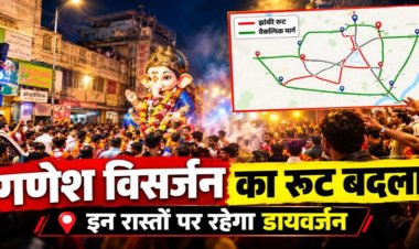 रायपुर में गणेश झांकी आज : शाम 6 बजे से कई मार्ग बंद, देखें ट्रैफिक व पार्किंग प्लान
