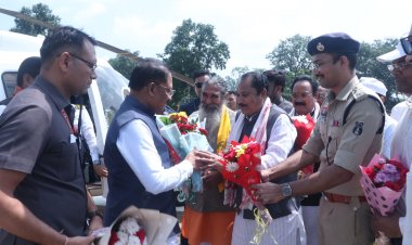 अंतागढ़ पहुंचने पर मुख्यमंत्री का आत्मीय स्वागत