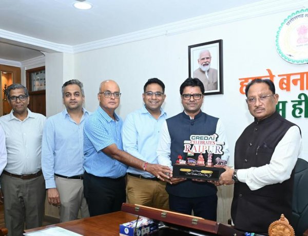 क्रेडाई प्रतिनिधिमंडल ने मुख्यमंत्री विष्णुदेव साय से की सौजन्य मुलाकात