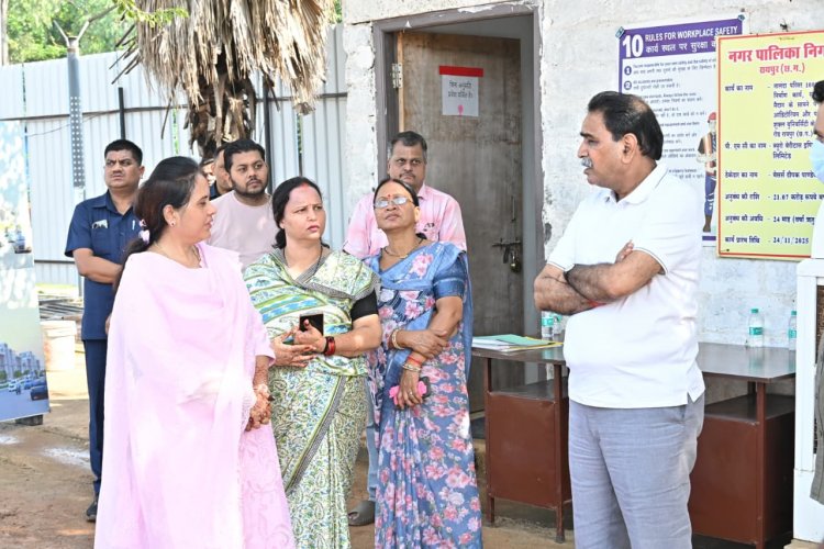 रायपुर पश्चिम में विकास कार्यों की प्रगति का विधायक राजेश मूणत ने लिया जायजा