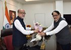 राज्यपाल रमेन डेका से राज्य नीति आयोग के उपाध्यक्ष गणेश शंकर मिश्रा ने की सौजन्य भेंट