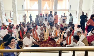 श्री राम मंदिर में कन्या पूजन के साथ केंद्रीय मंत्री तोखन साहू का मनाया गया जन्मदिन