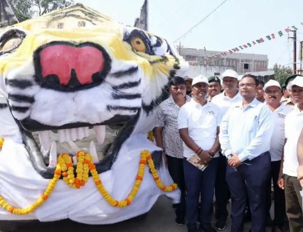 वन्यजीव संरक्षण का संदेश लेकर गांव-गांव पहुंचेगा ‘बाघ रथ’, वन मंत्री  केदार कश्यप ने दिखाई हरी झंडी