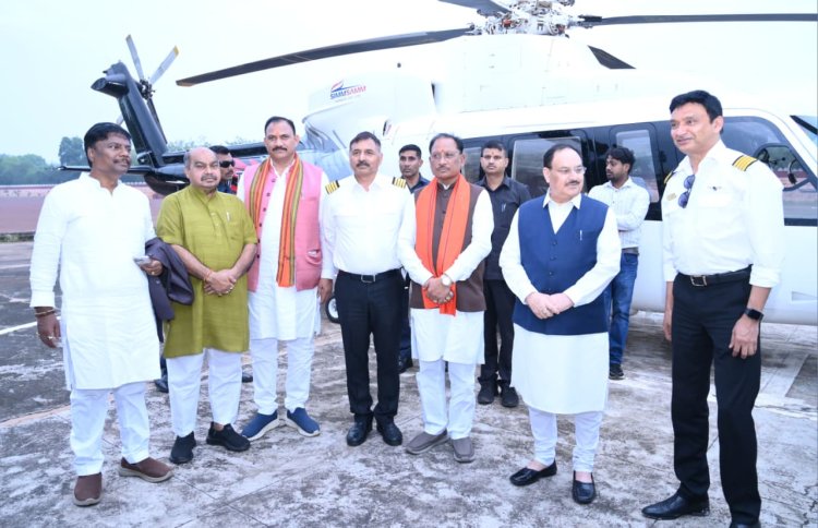 मुख्यमंत्री विष्णुदेव साय के साथ विधायक पुरन्दर मिश्रा ने केंद्रीय मंत्री जे.पी. नड्डा से की आत्मीय भेंट